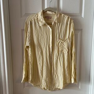 Philosophy Yellow and White Striped Shirt